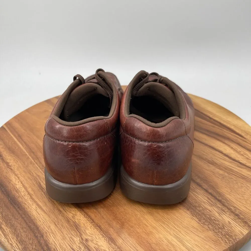 SAS 'Bout Time Shoes Mens Size 11.5 W Brown Leather Casual Walking Loafers